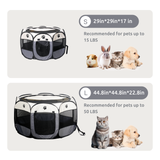 Portable Pet Playpen, Dog Playpen Foldable Pet Exercise Pen Tents Dog House Playground for Puppy Dog/Cat Indoor Outdoor Travel Camping Use