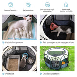 Portable Pet Playpen, Dog Playpen Foldable Pet Exercise Pen Tents Dog House Playground for Puppy Dog/Cat Indoor Outdoor Travel Camping Use
